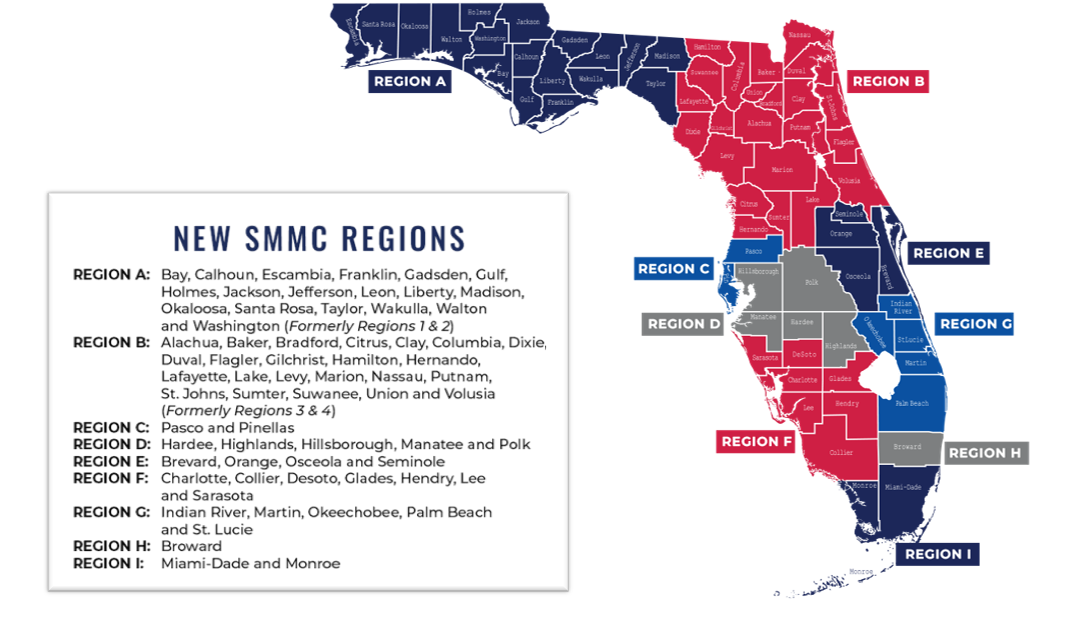 SMMC Region Map of Florida